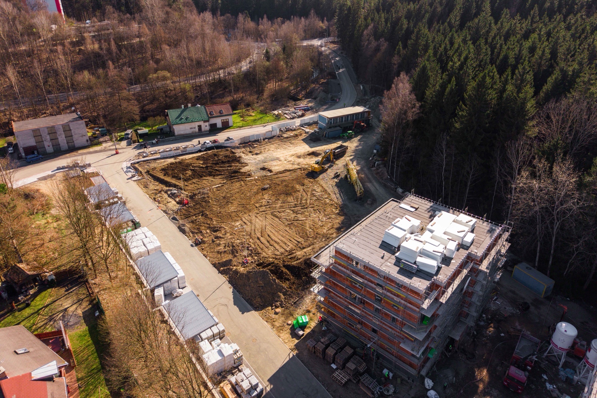 Park Podlesí — pohled z dronu