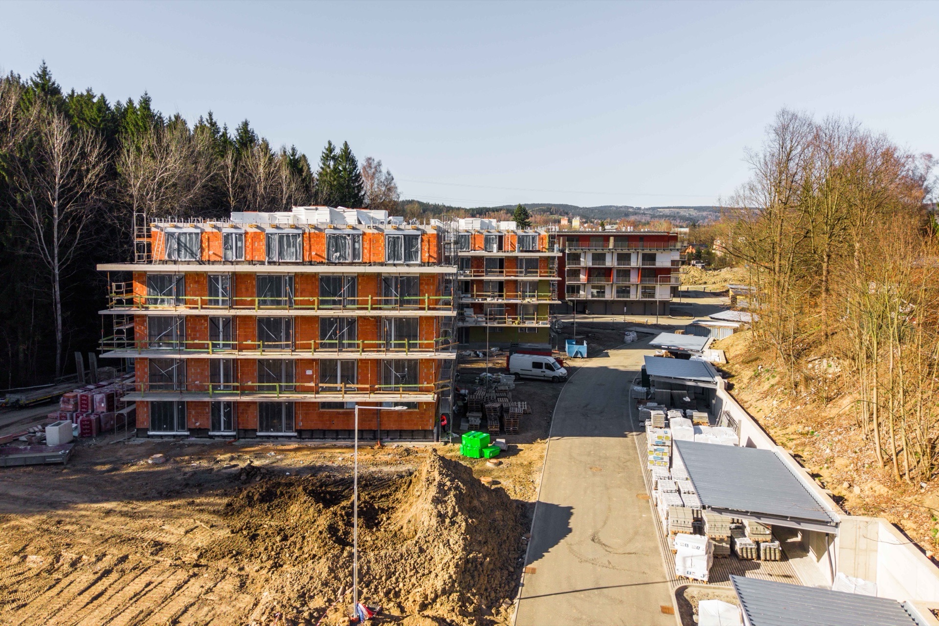Park Podlesí — pohled z dronu