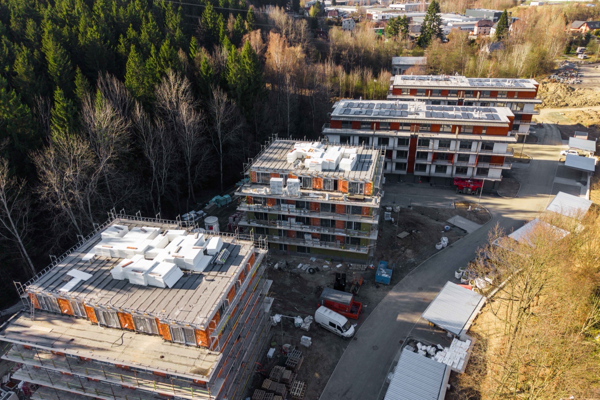 Park Podlesí — pohled z dronu